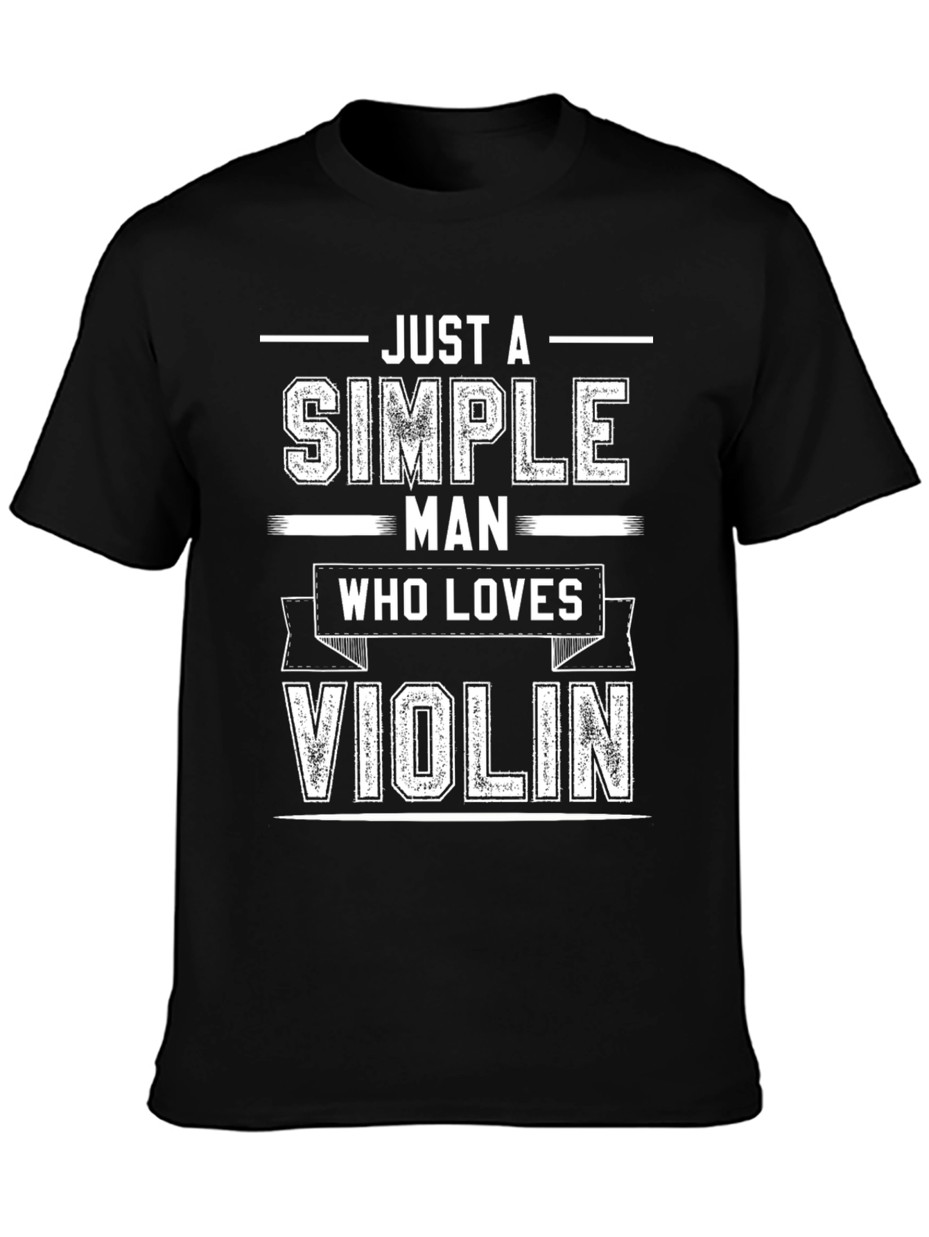 Simple Man Violin Lover T-Shirt - Black