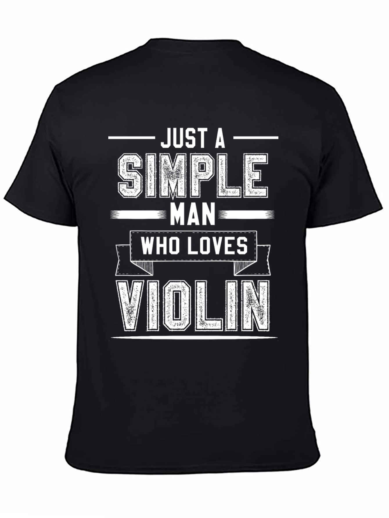 Simple Man Violin Lover T-Shirt - Black
