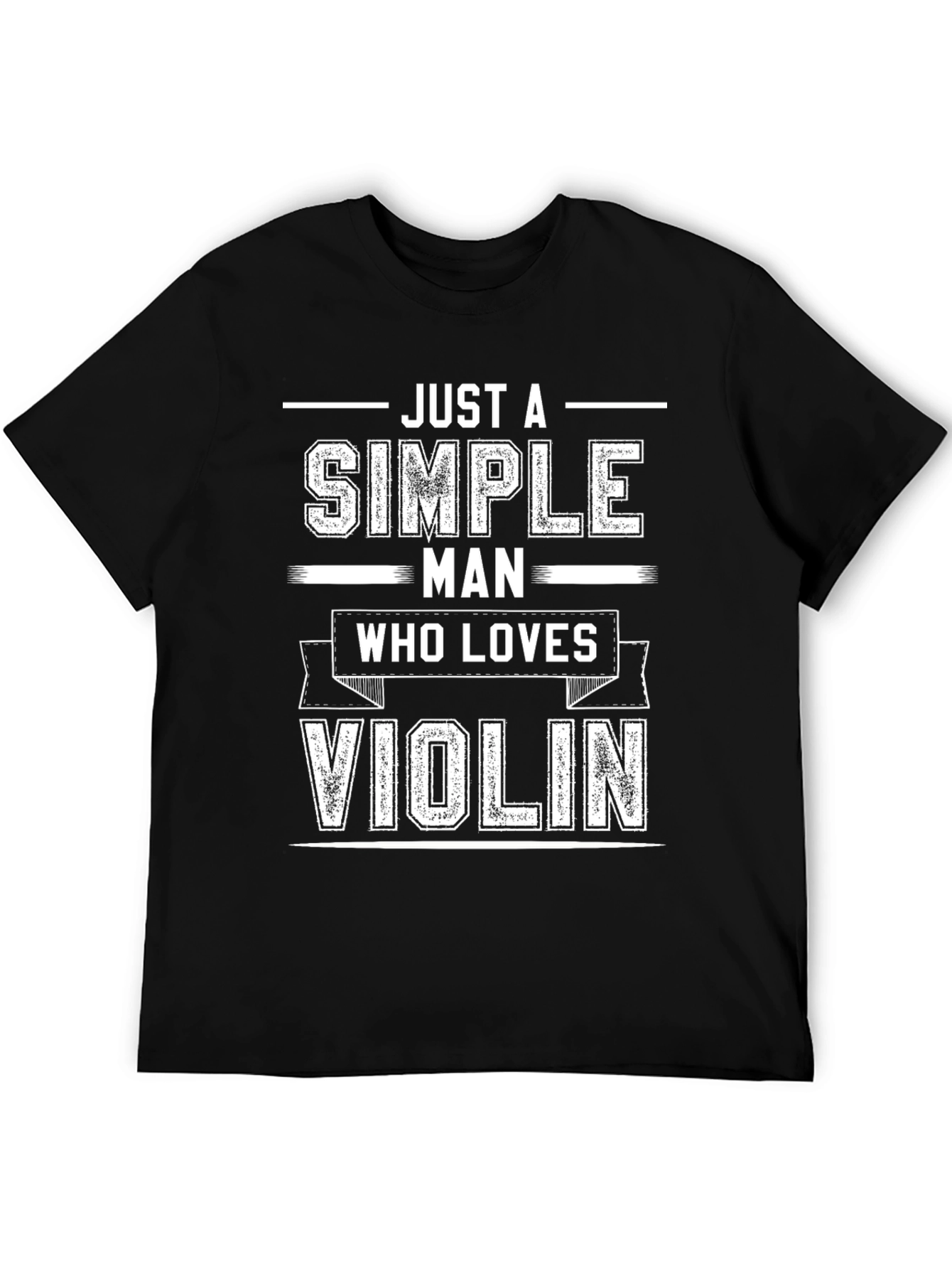 Simple Man Violin Lover T-Shirt - Black