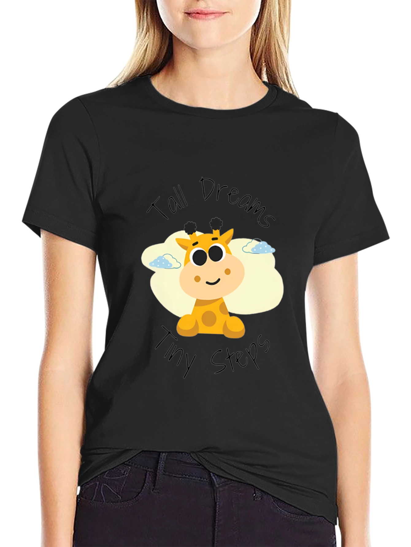 Tall Dreams Giraffe Graphic T-Shirt