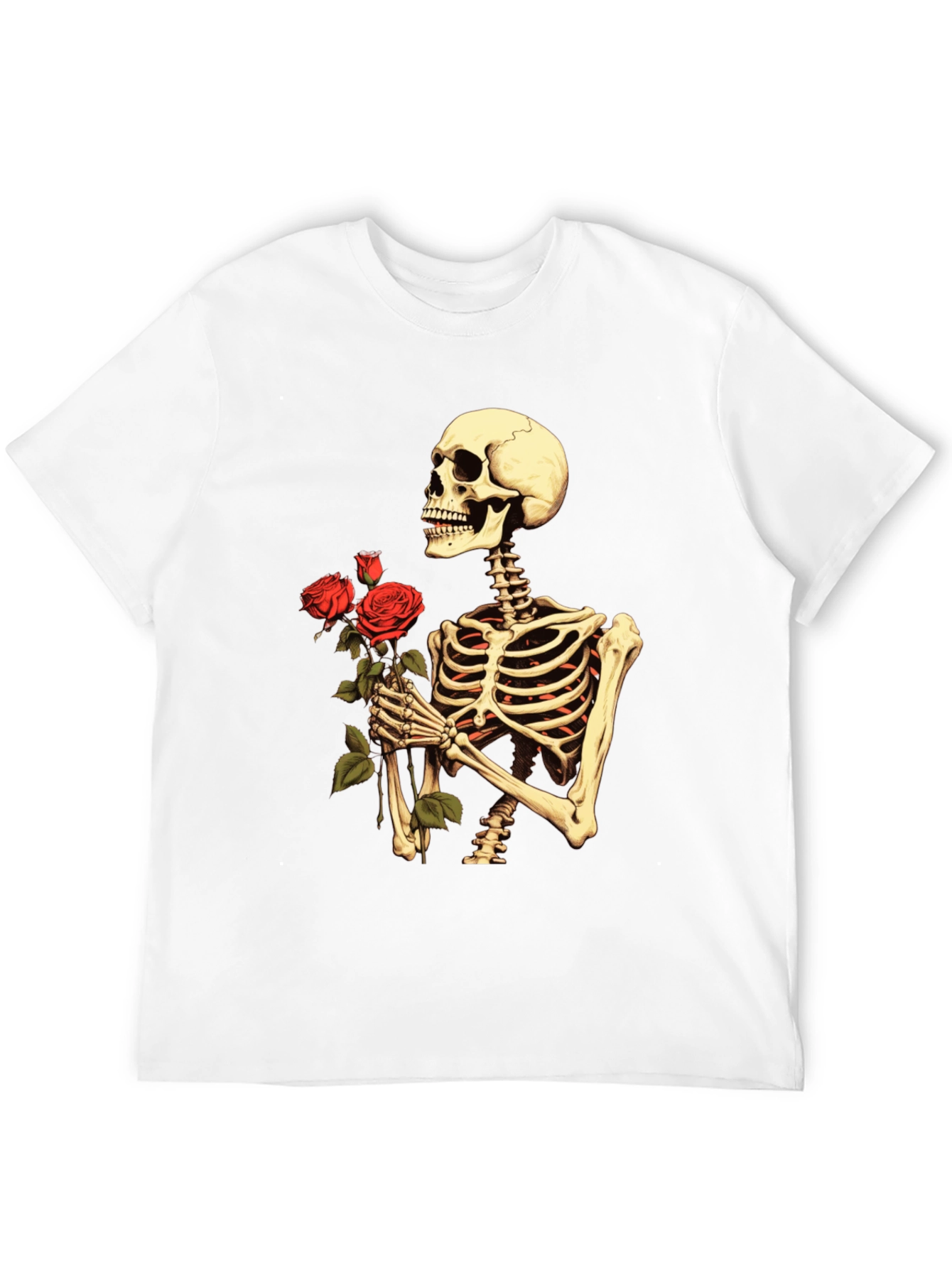 Skeleton Rose Graphic T-Shirt