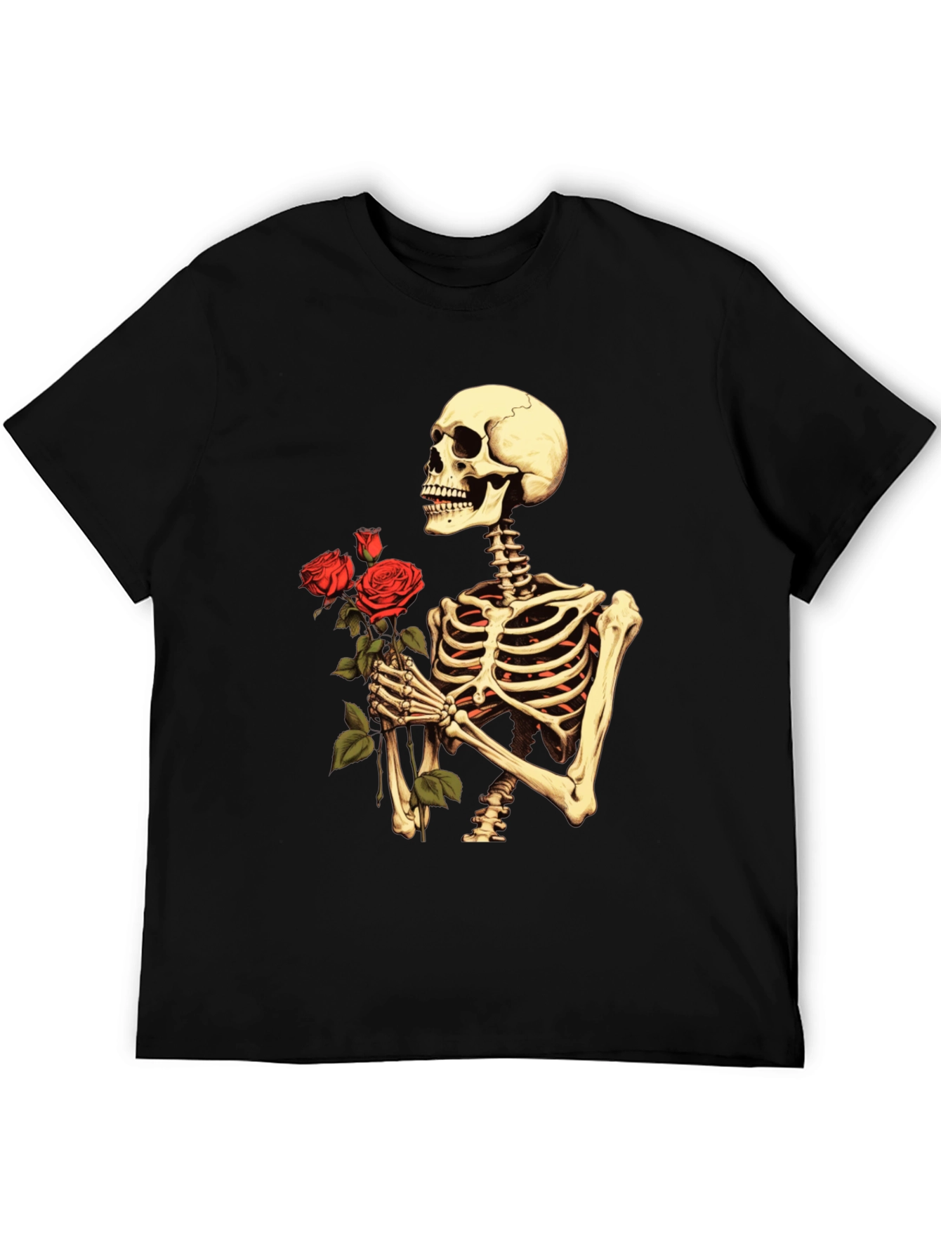 Skeleton Rose Graphic T-Shirt