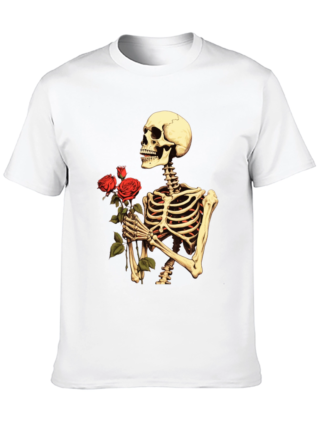 Skeleton Rose Graphic T-Shirt