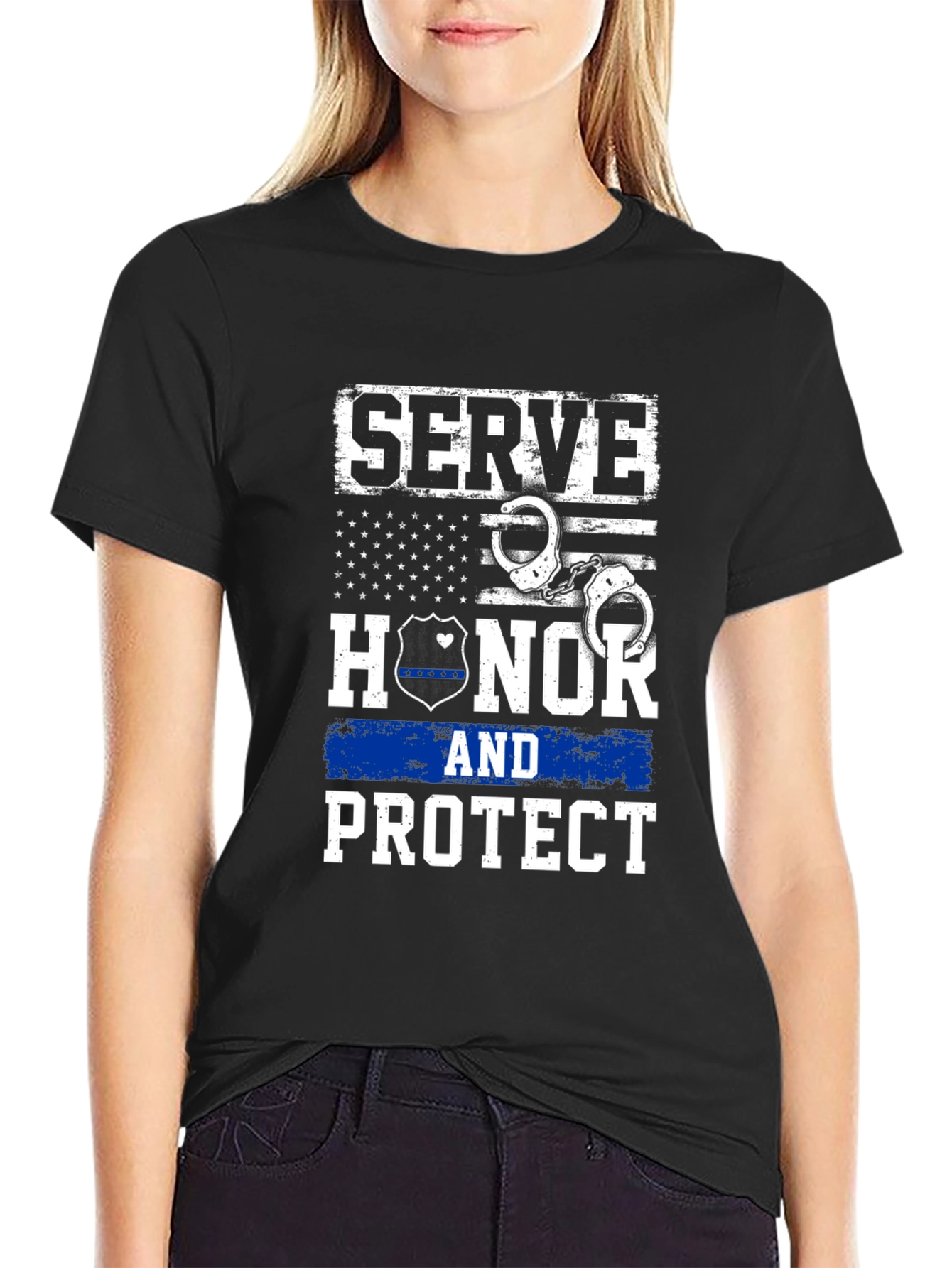 Serve Honor Protect Mens Graphic T-Shirt