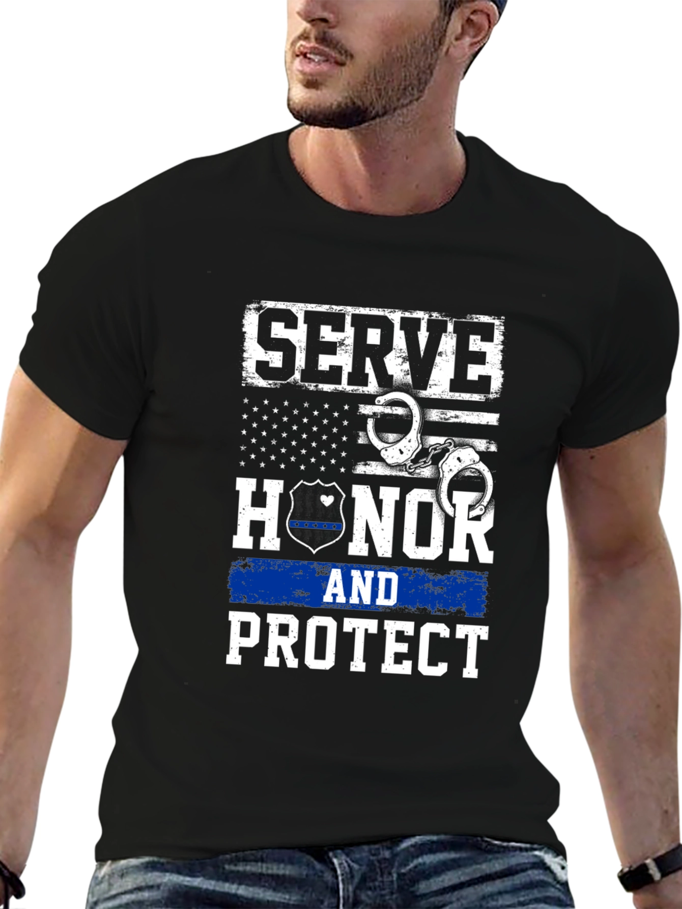 Serve Honor Protect Mens Graphic T-Shirt