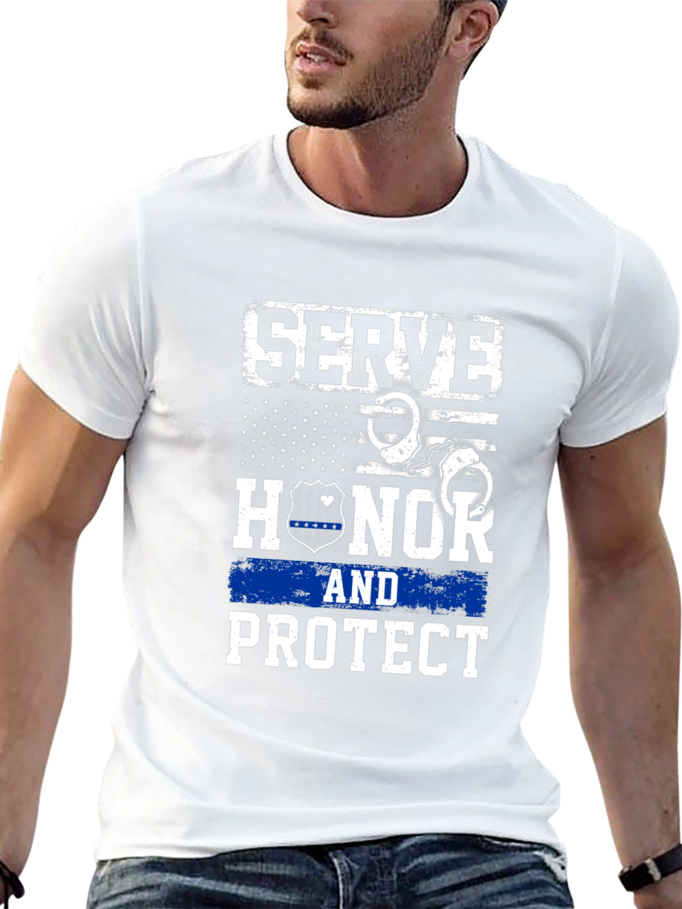 Serve Honor Protect Mens Graphic T-Shirt