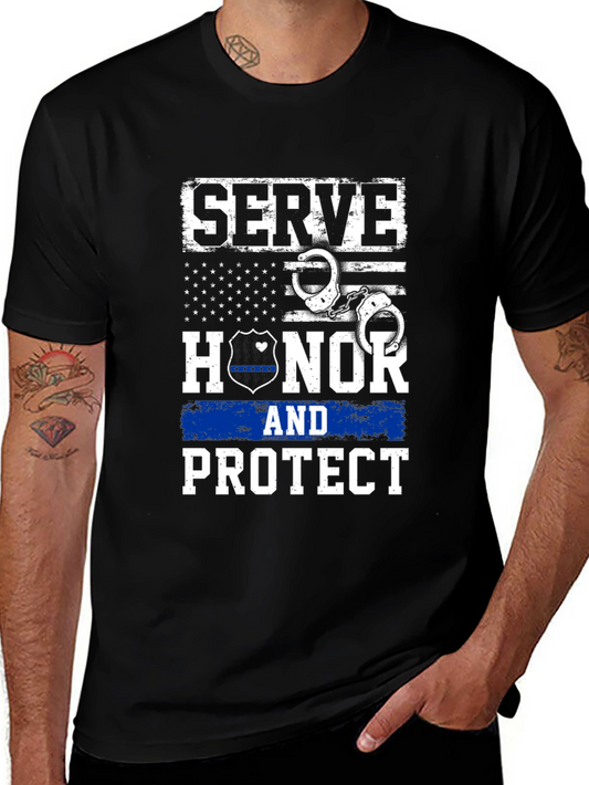 Serve Honor Protect Mens Graphic T-Shirt