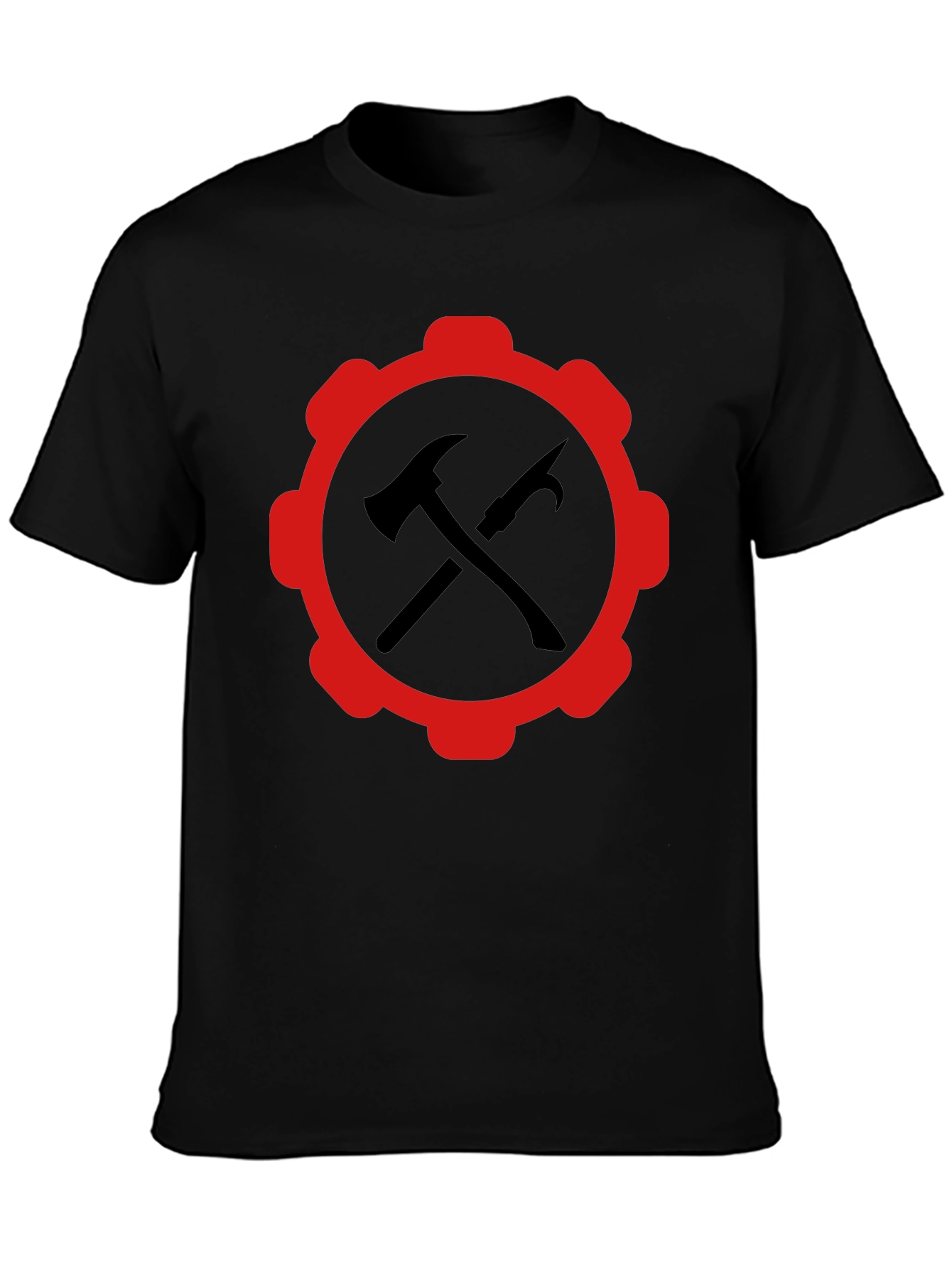 Red Gear Black Hammer Axe T-Shirt