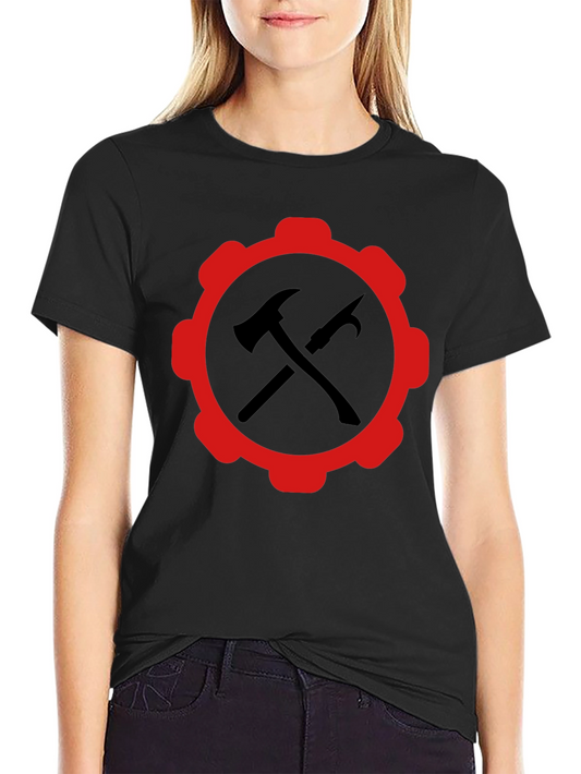 Red Gear Black Hammer Axe T-Shirt