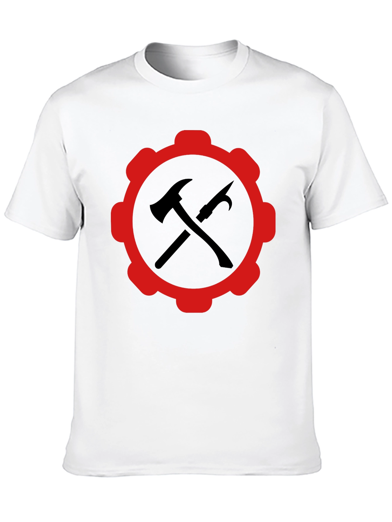 Red Gear Black Hammer Axe T-Shirt