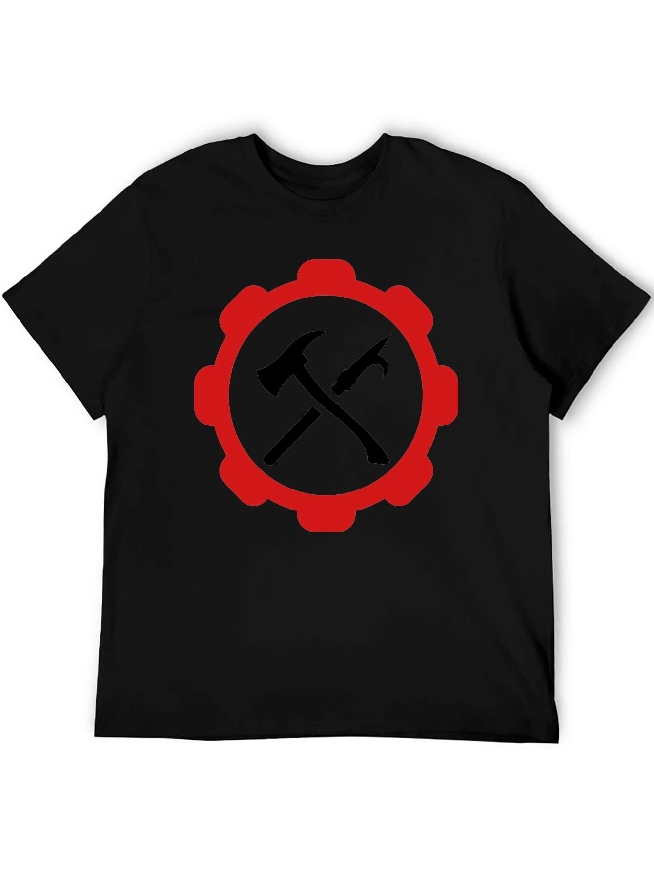 Red Gear Black Hammer Axe T-Shirt