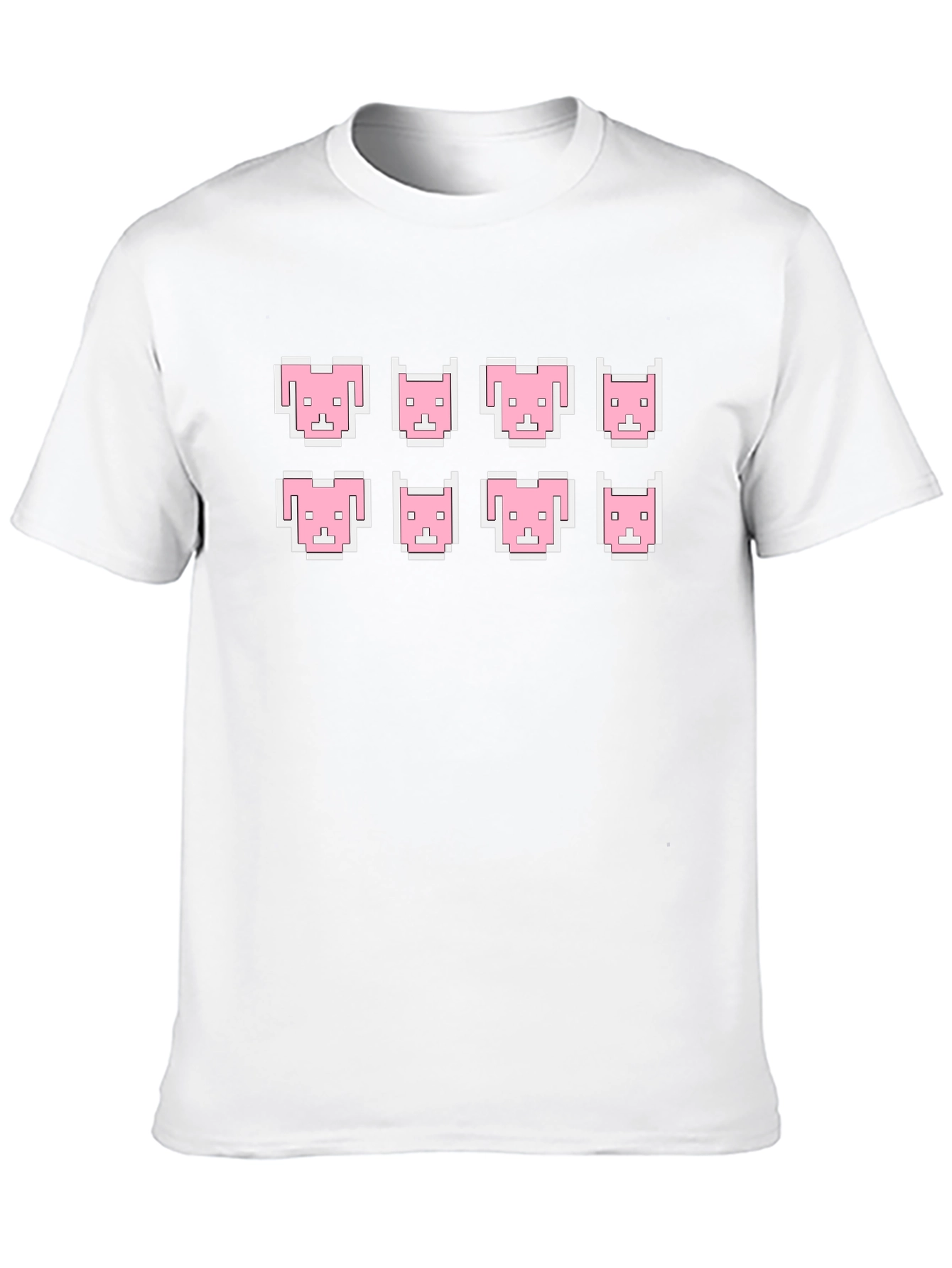 Retro Pixelated Pink Bear T-Shirt