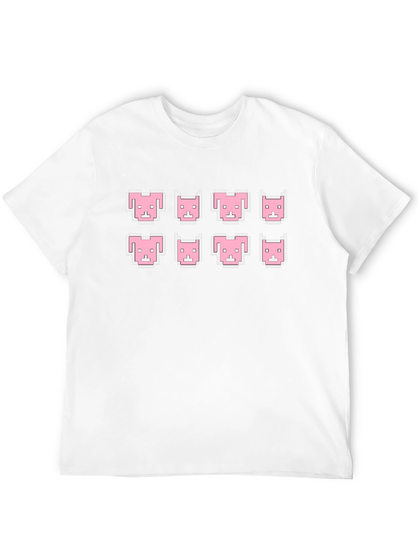 Retro Pixelated Pink Bear T-Shirt