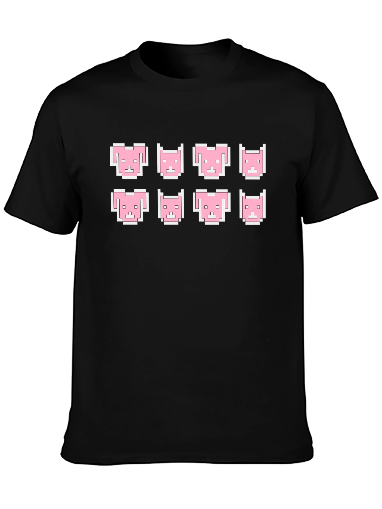 Retro Pixelated Pink Bear T-Shirt
