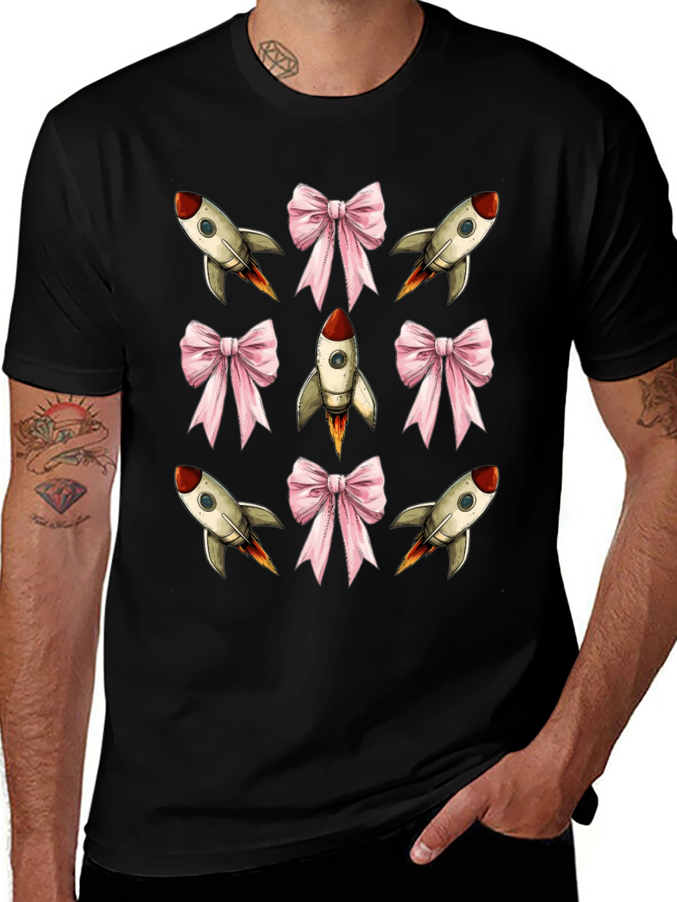 Rocket & Bow Graphic T-Shirt