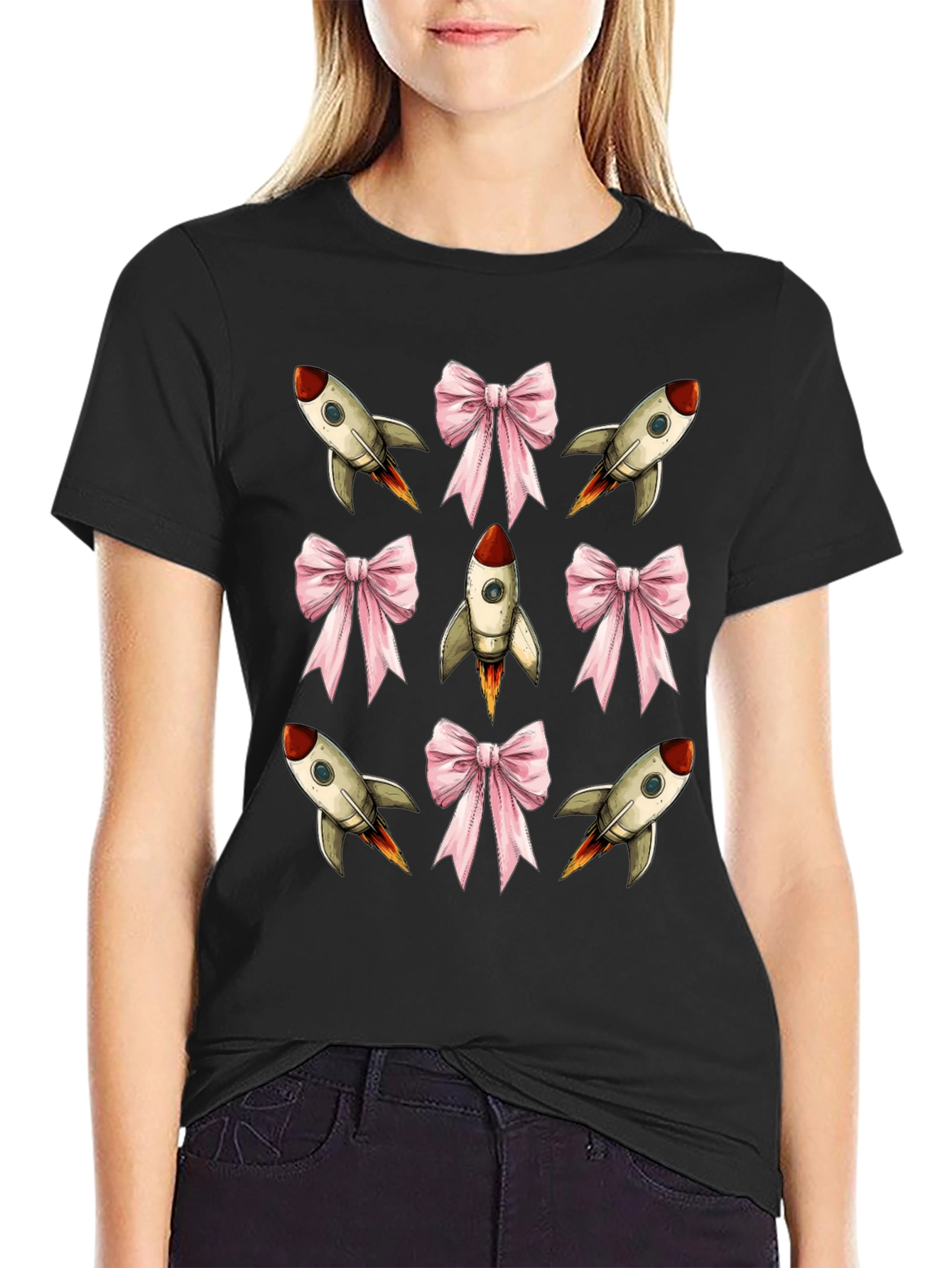 Rocket & Bow Graphic T-Shirt