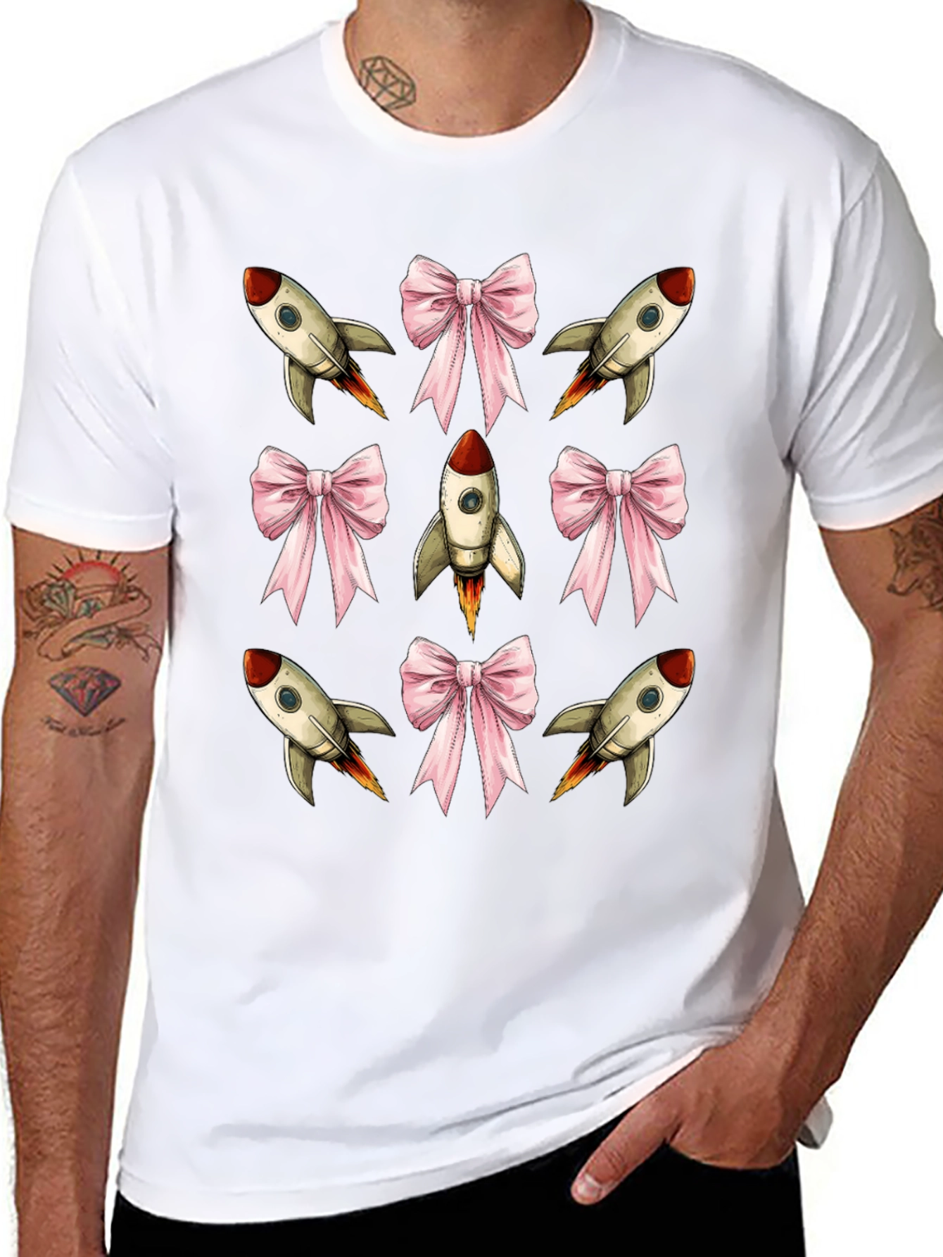 Rocket & Bow Graphic T-Shirt
