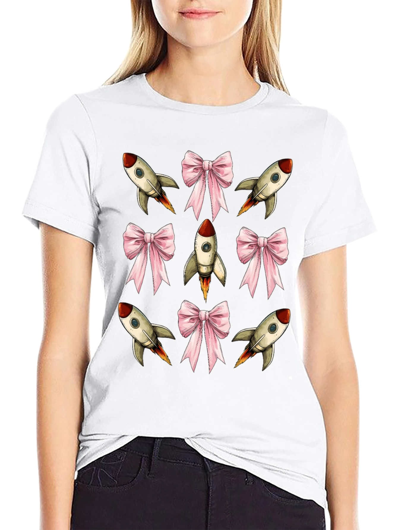 Rocket & Bow Graphic T-Shirt