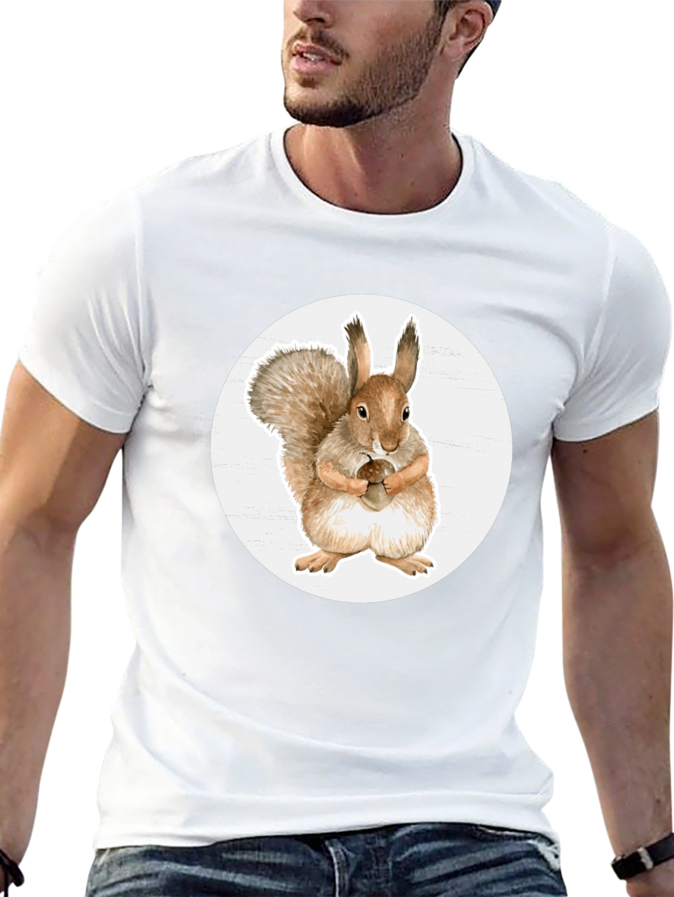 Squirrel Graphic Tee - Soft Cotton Blend