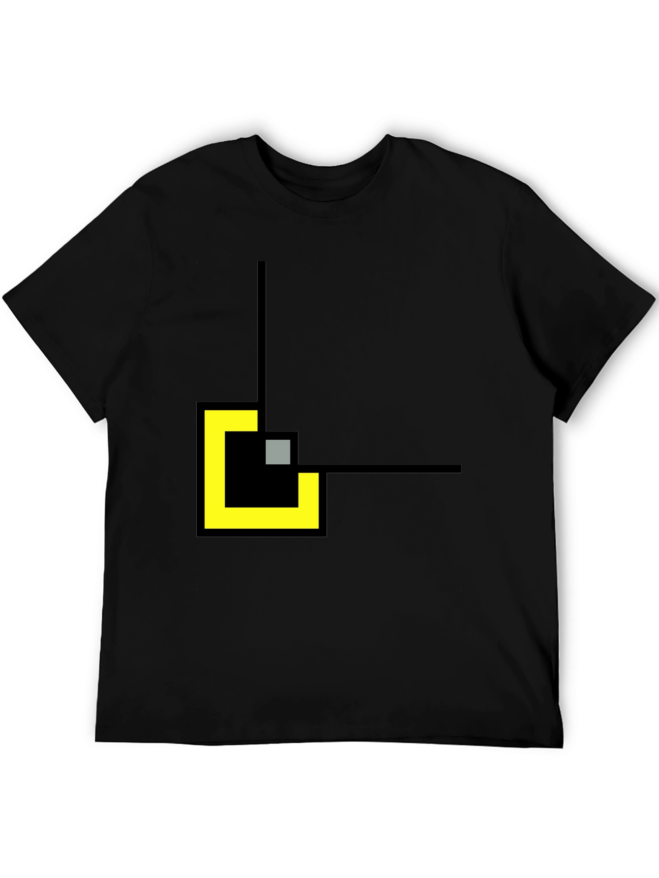 Abstract Geometric Art Black T-Shirt