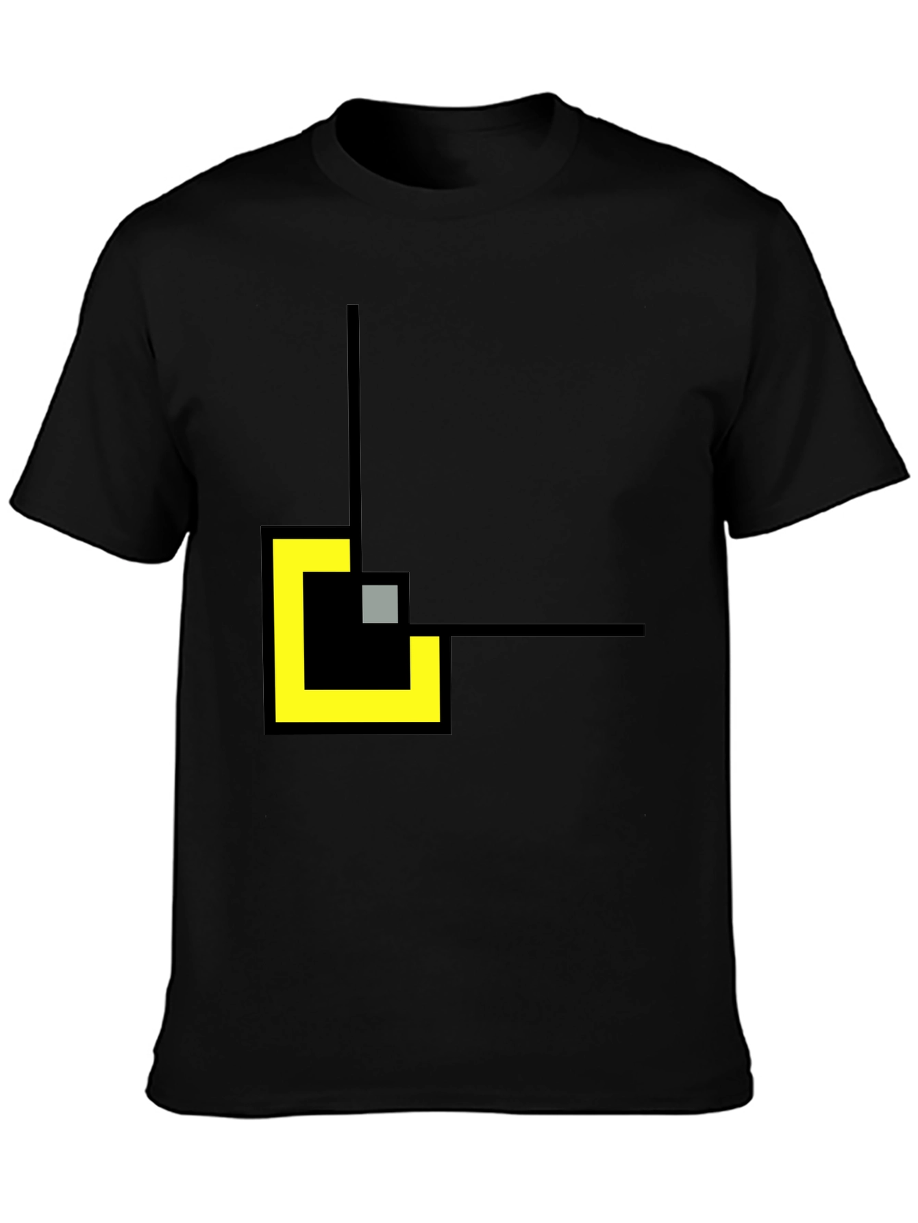 Abstract Geometric Art Black T-Shirt
