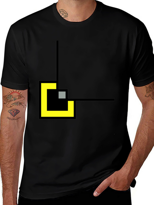 Abstract Geometric Art Black T-Shirt