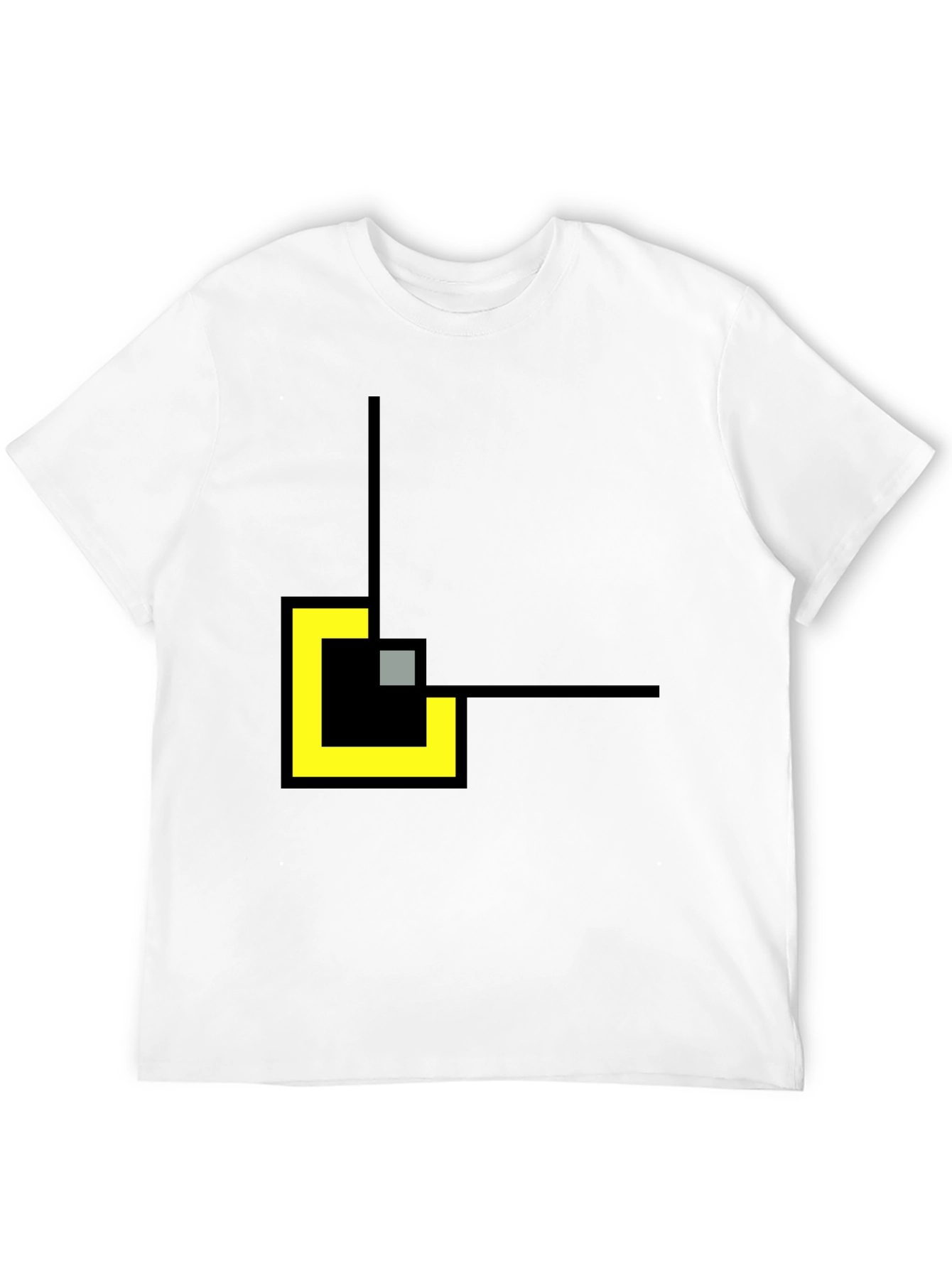 Abstract Geometric Art Black T-Shirt
