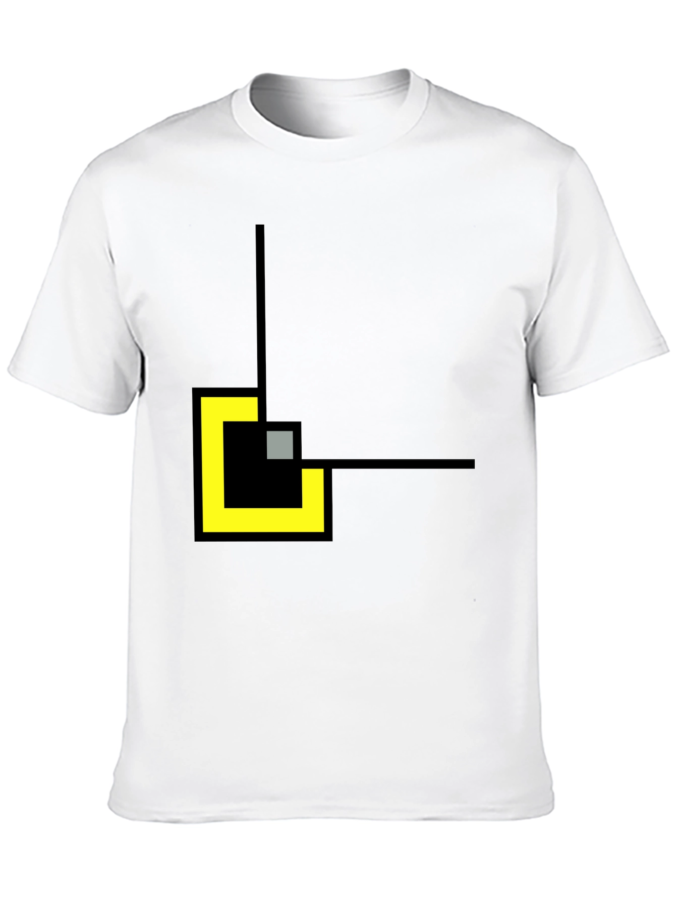 Abstract Geometric Art Black T-Shirt