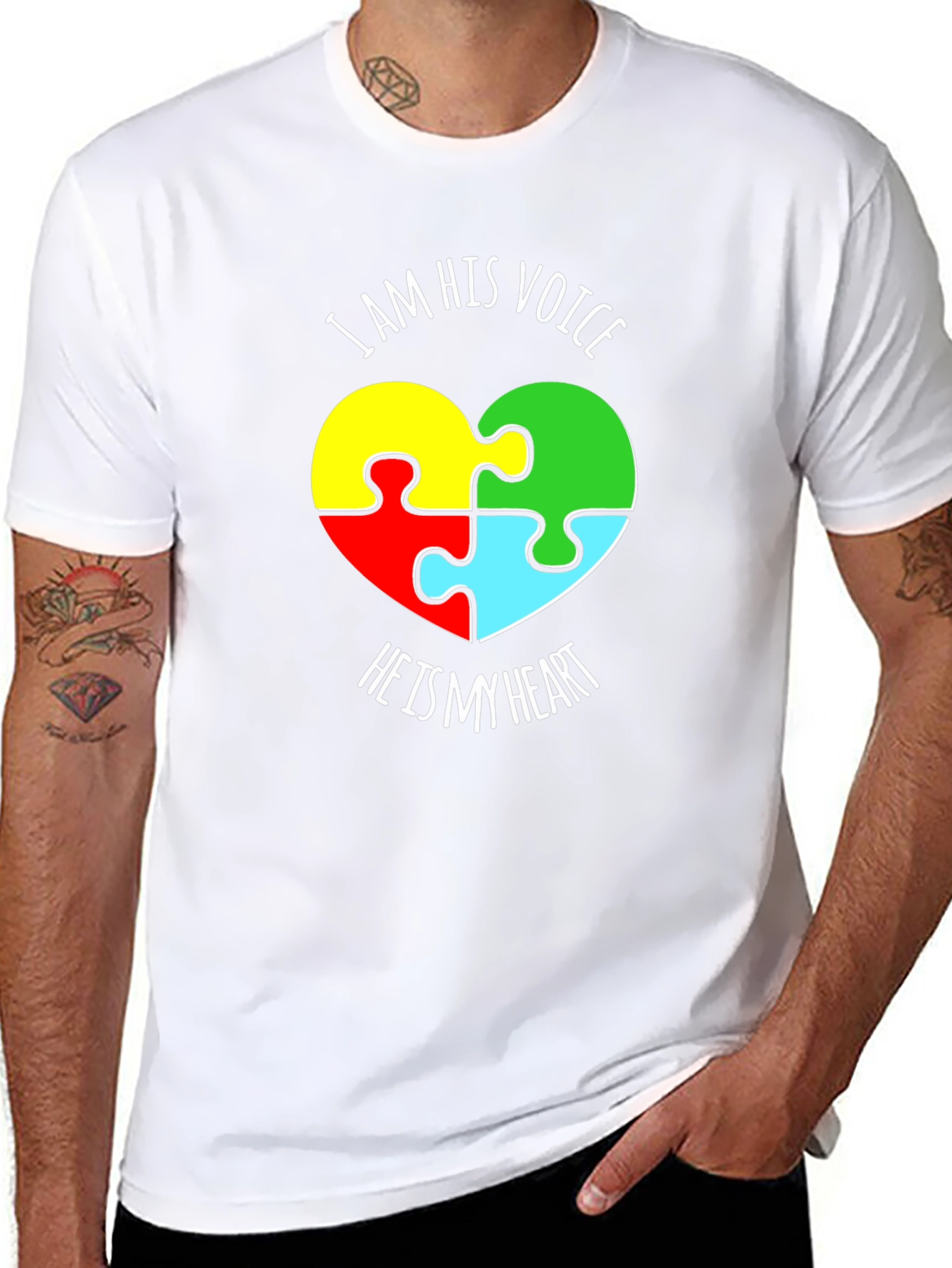 Autism Awareness Puzzle Piece Heart T-Shirt