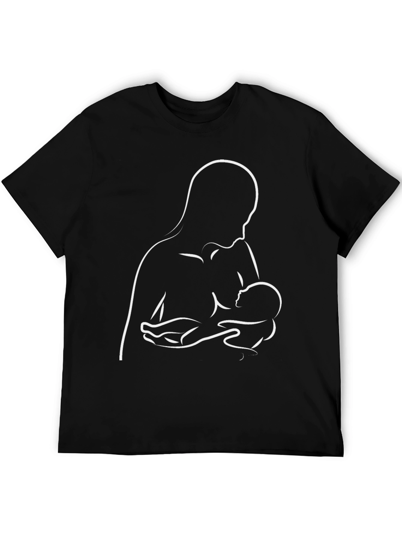 Breastfeeding Silhouette Graphic Tee - Black
