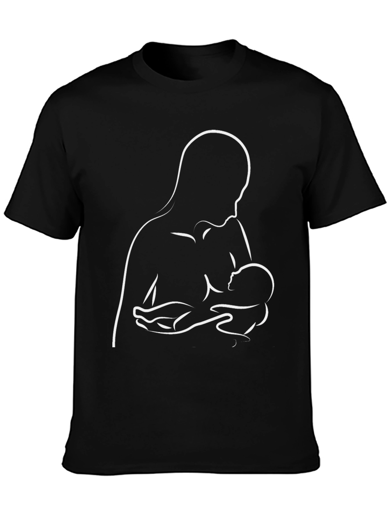 Breastfeeding Silhouette Graphic Tee - Black