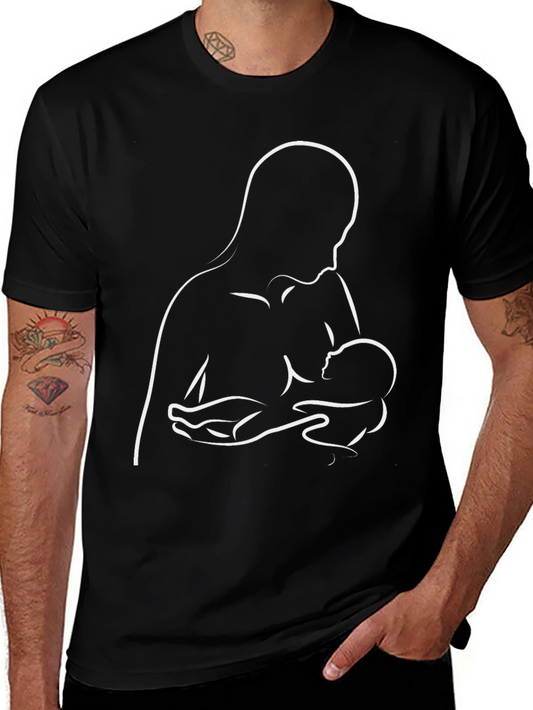 Breastfeeding Silhouette Graphic Tee - Black