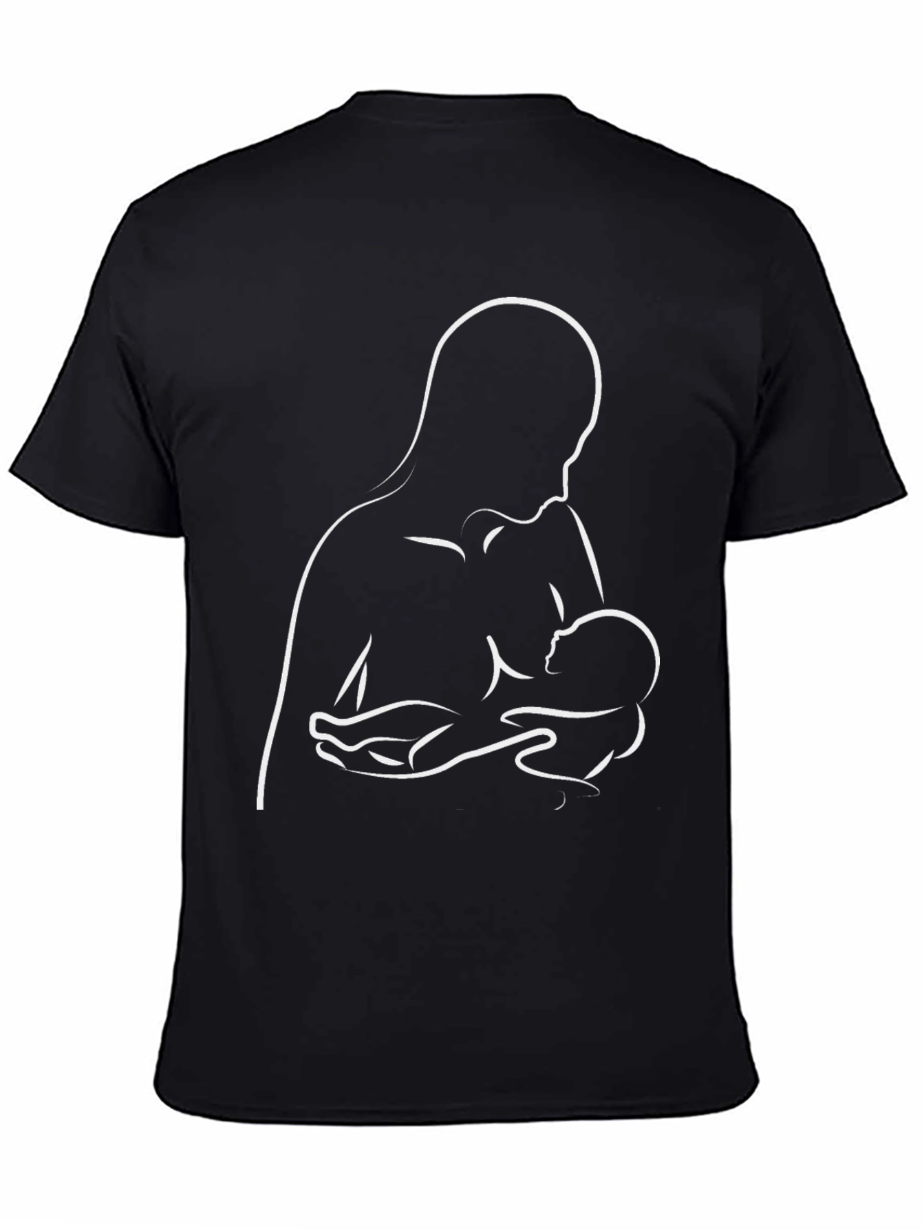 Breastfeeding Silhouette Graphic Tee - Black