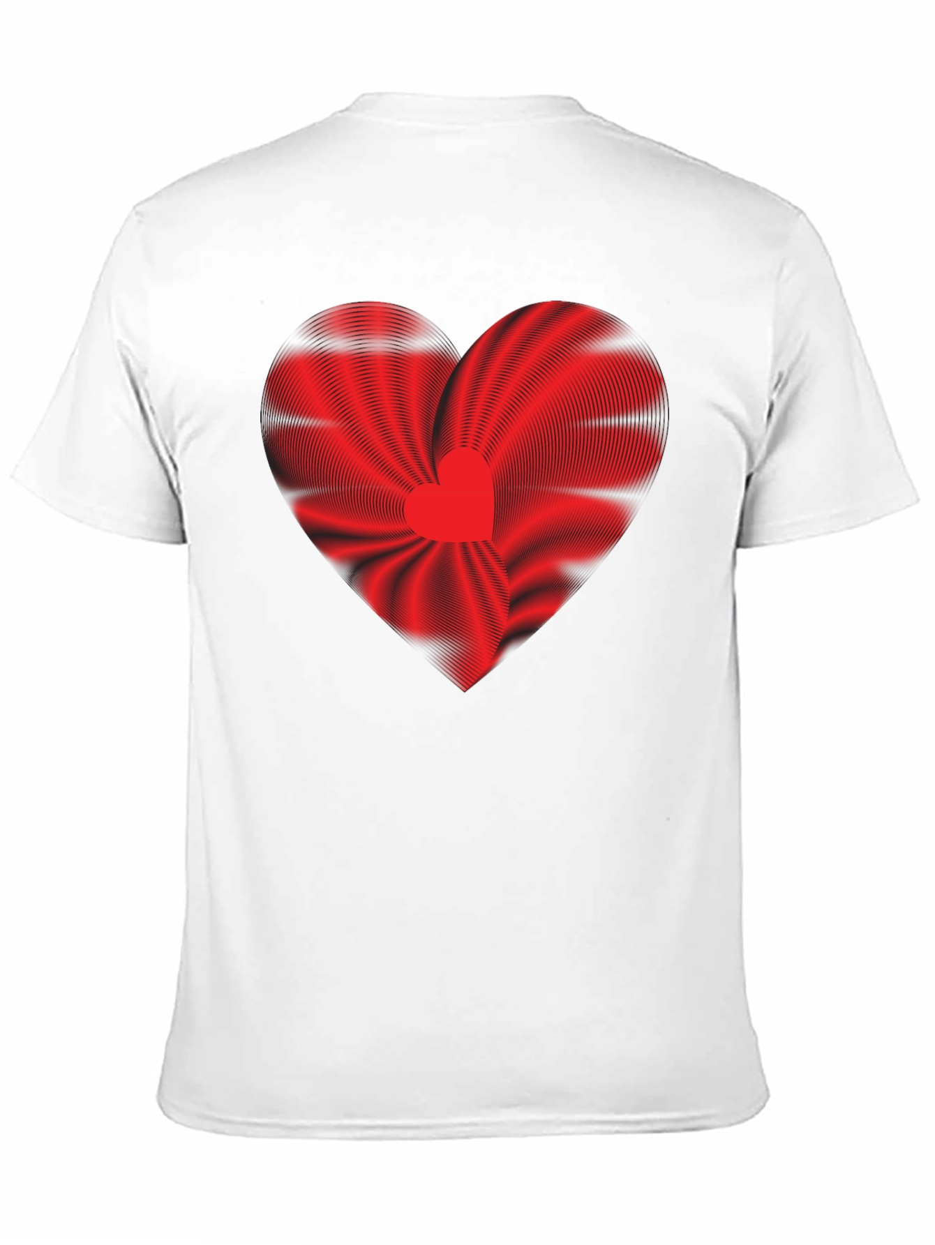 Abstract Heart Graphic Black T-Shirt