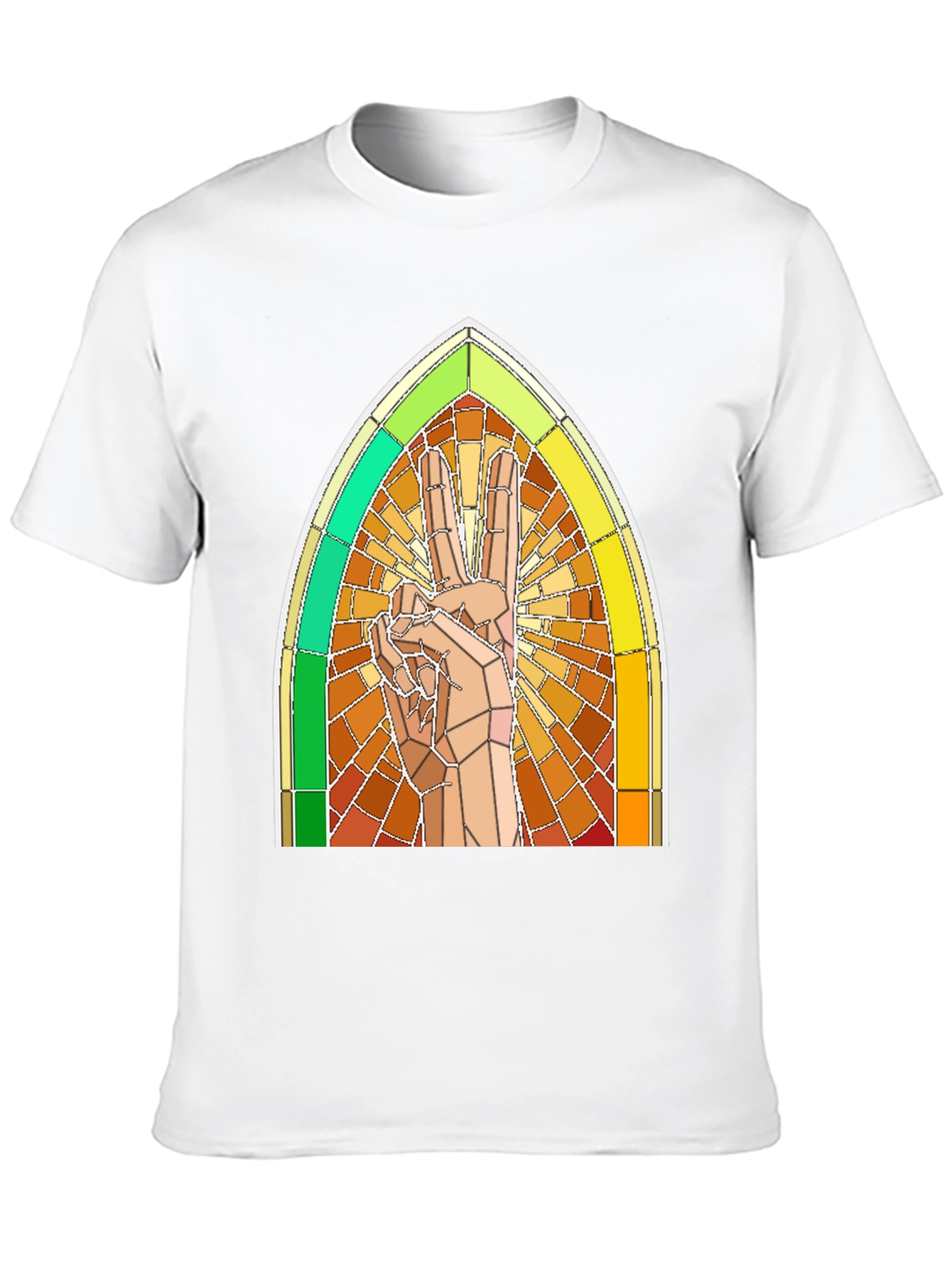 Stained Glass Peace Sign T-Shirt