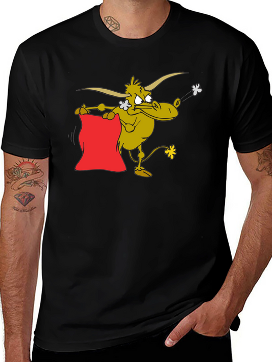 Cartoon Bull T-Shirt - Funny Animal Graphic Tee