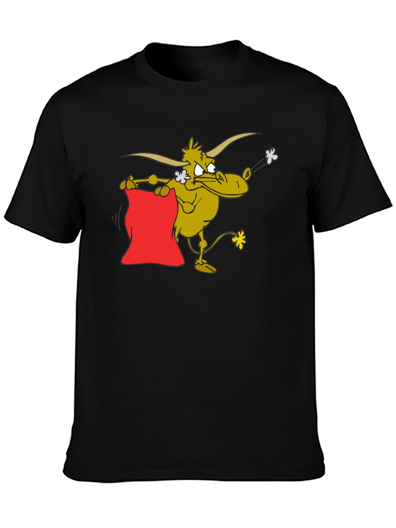 Cartoon Bull T-Shirt - Funny Animal Graphic Tee
