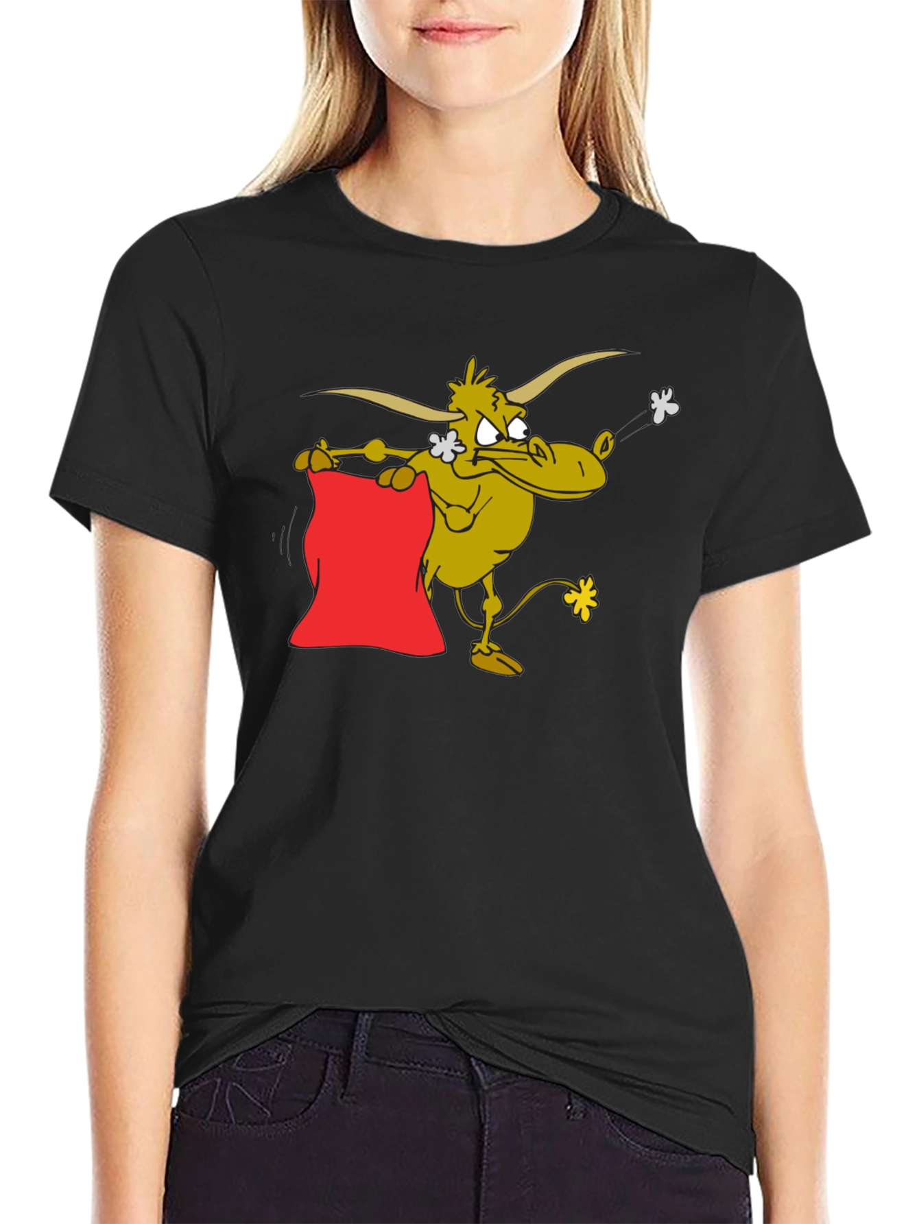 Cartoon Bull T-Shirt - Funny Animal Graphic Tee