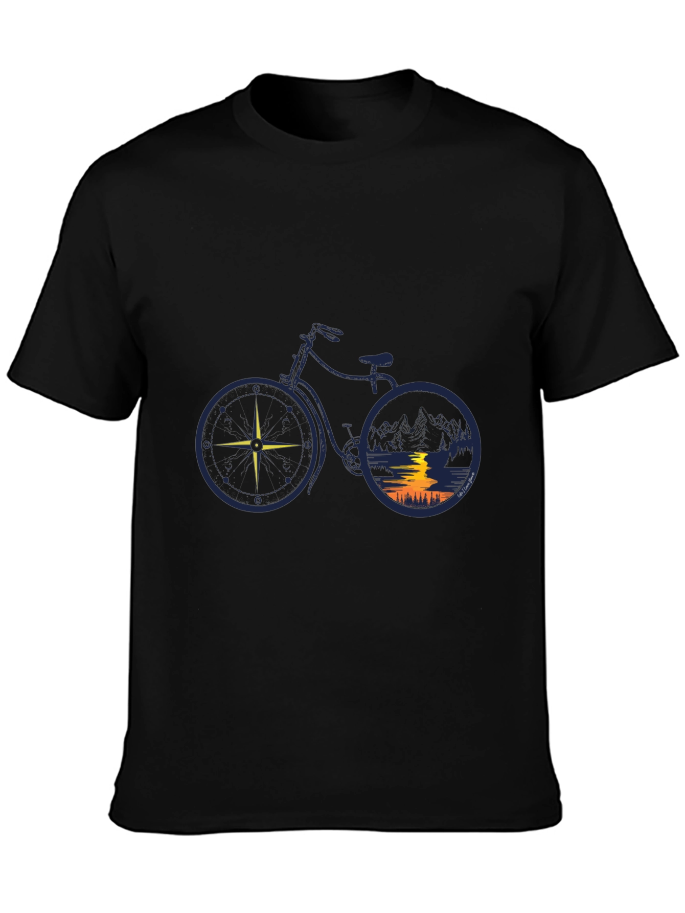 Compass Bike Graphic Tee - Adventure Awaits