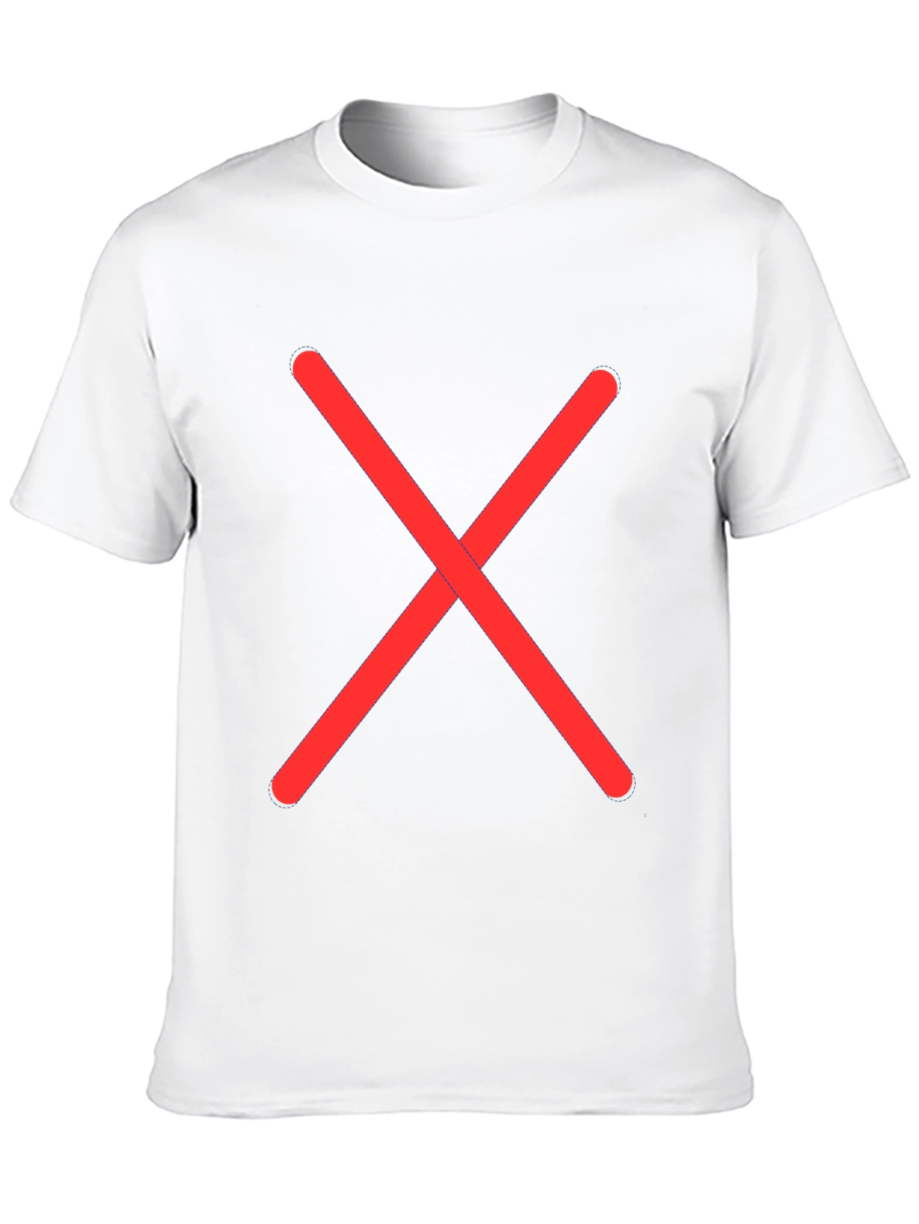 Black Tee with Red X - Casual Style