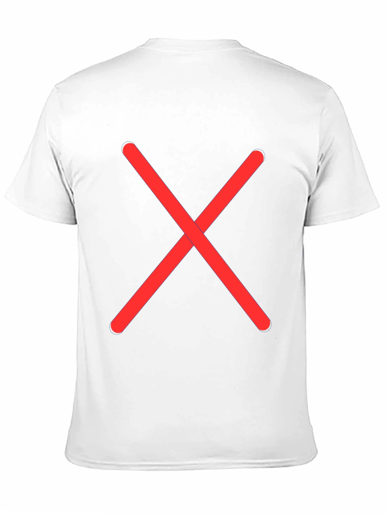 Black Tee with Red X - Casual Style
