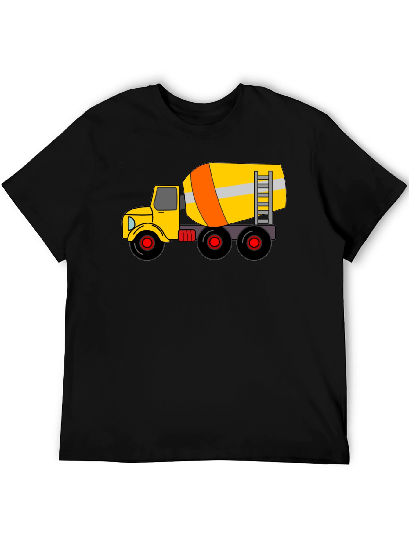 Cement Truck Graphic T-Shirt - Black