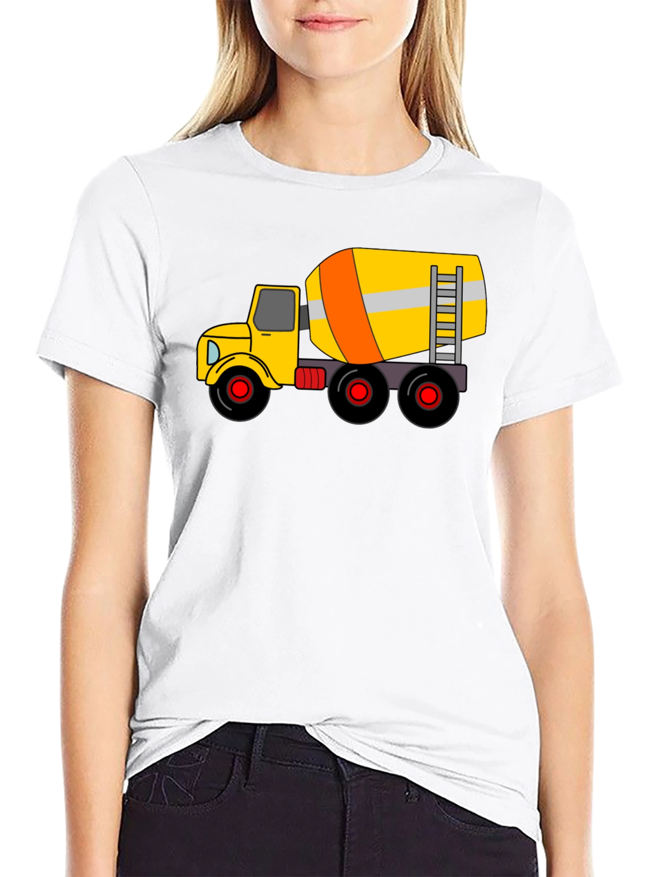 Cement Truck Graphic T-Shirt - Black