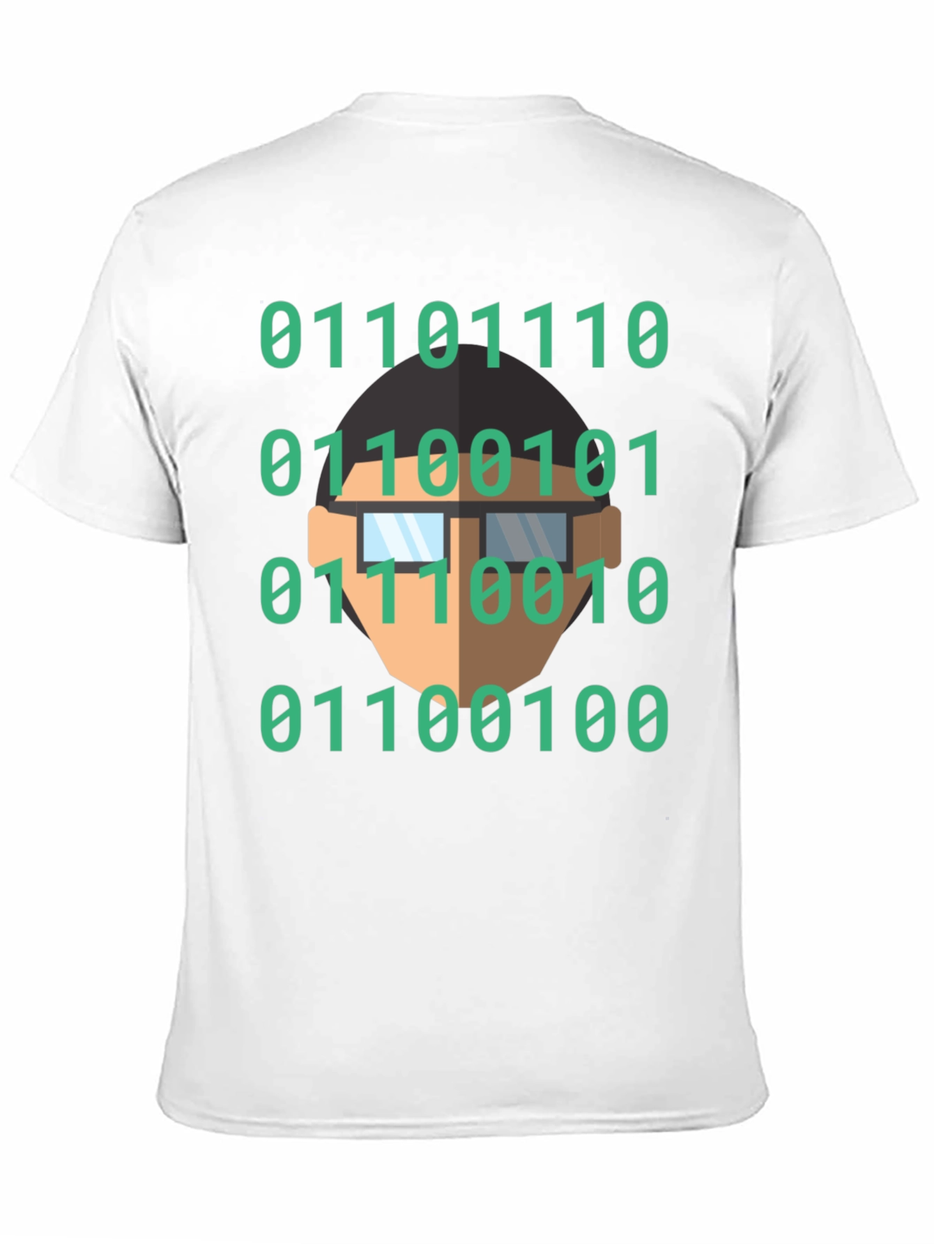 Binary Code Geek T-Shirt - Black Cotton Programmer Tee