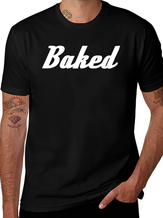 Baked Text Graphic T-Shirt - Classic Fit