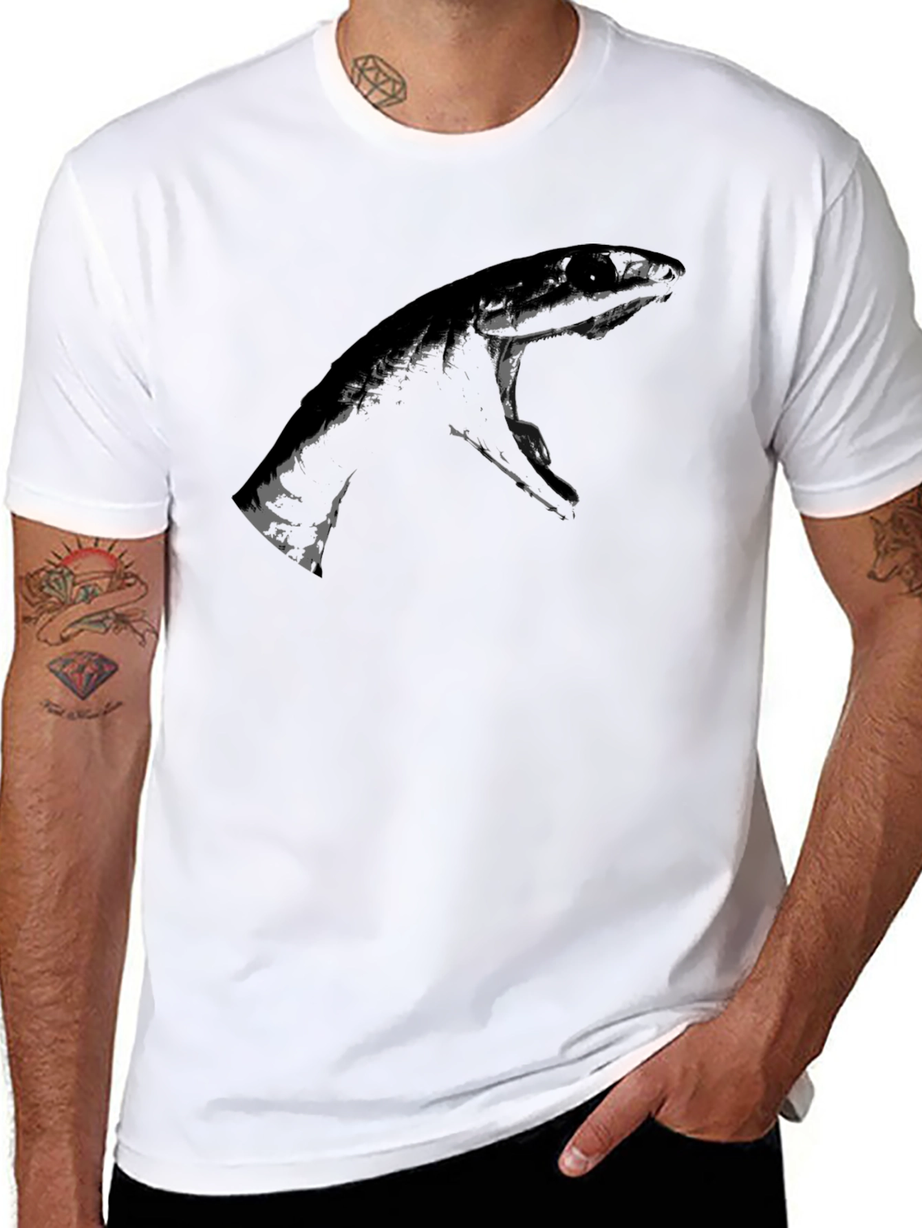 Black Graphic Tee - Hand Design