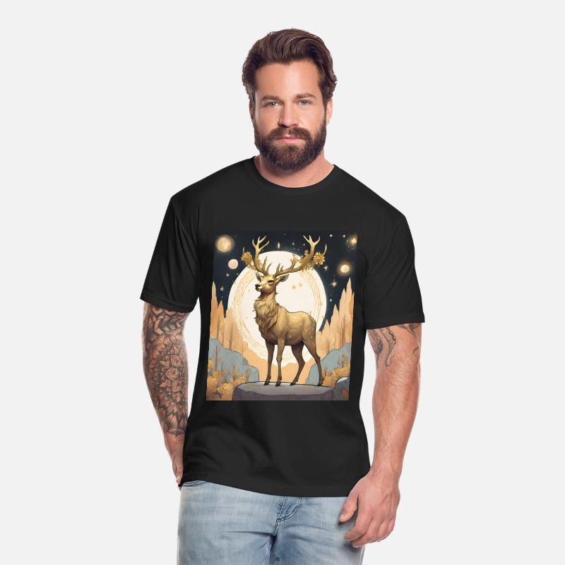 "Mystical Golden Deer in Autumn Forest"