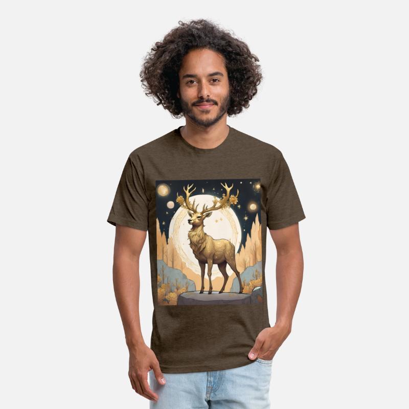 "Mystical Golden Deer in Autumn Forest"