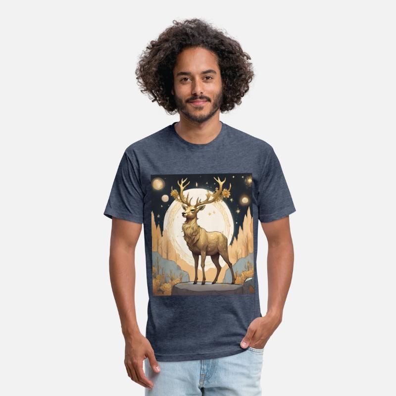 "Mystical Golden Deer in Autumn Forest"