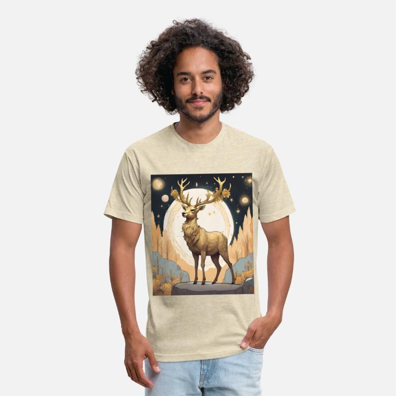 "Mystical Golden Deer in Autumn Forest"